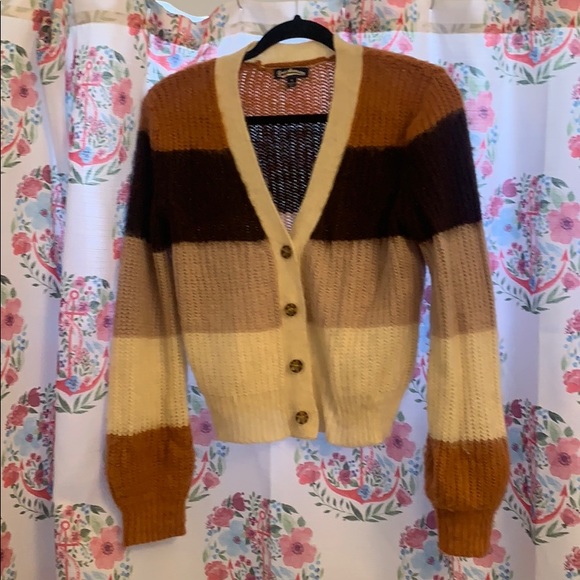 Boho Striped Cardigan Sweater